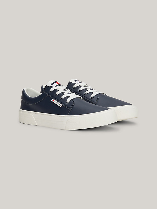 blue essential derby skater trainers for men tommy jeans