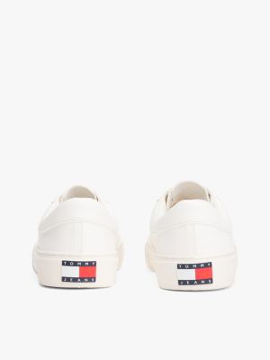 white logo tag derby trainers for men tommy jeans