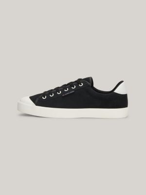 Suede Logo Lace-Up Trainers | Black | Tommy Hilfiger