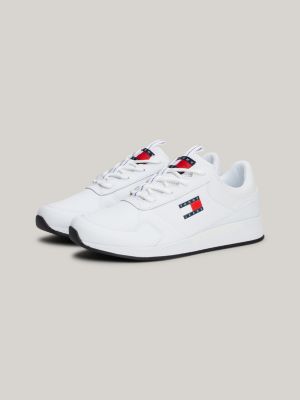 zapatillas de estilo running con logo white de hombres tommy jeans