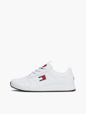 sneakers running con logo bianco da uomini tommy jeans