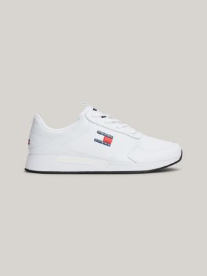 zapatillas de estilo running con logo white de hombres tommy jeans