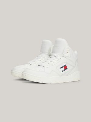 white archive mid-top leder-sneaker für herren - tommy jeans