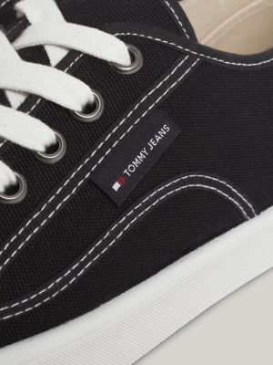 Flexible Sole Canvas Trainers Black Tommy Hilfiger