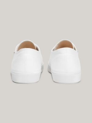 Flexible Sole Canvas Trainers | White | Tommy Hilfiger