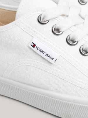 Canvas sneaker met flexibele zool Wit Tommy Hilfiger