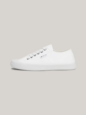 Flexible Sole Canvas Trainers White Tommy Hilfiger