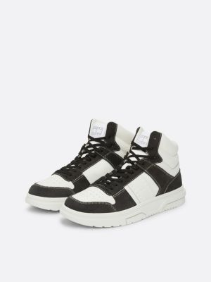 schwarz the brooklyn mid-top sneaker aus wildleder für herren - tommy jeans