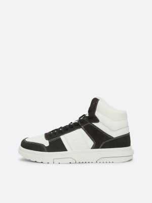 schwarz the brooklyn mid-top sneaker aus wildleder für herren - tommy jeans