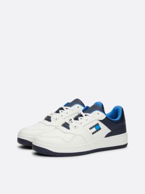 sneakers color block con suola antiscivolo blu da uomini tommy jeans