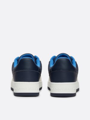 sneakers color block con suola antiscivolo blu da uomini tommy jeans