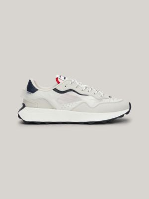 Mixed Texture Chunky Cleat Runner Trainers Grey Tommy Hilfiger