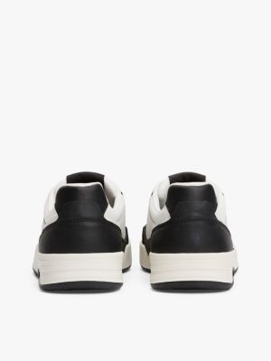 multi embossed cupsole trainers with leather for men tommy jeans