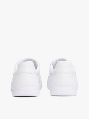 white leather cupsole fine cleat trainers for men tommy jeans