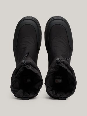 bottes de neige à semelle épaisse crantée noir pour hommes tommy jeans