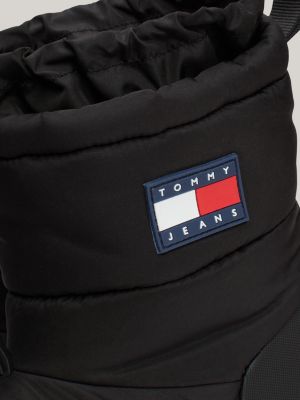bottes de neige à semelle épaisse crantée noir pour hommes tommy jeans