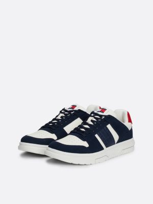 sneakers the brooklyn in camoscio blu da uomini tommy jeans