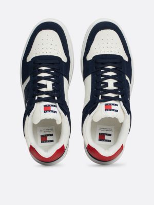 sneakers the brooklyn in camoscio blu da uomini tommy jeans