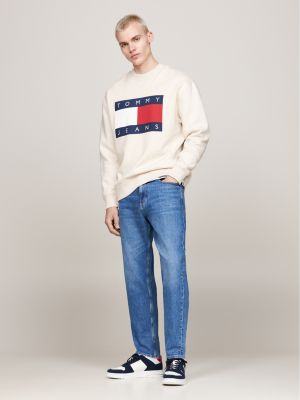 blue the brooklyn mixed texture suede trainers for men tommy jeans