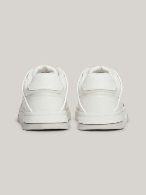 white the brooklyn leather hybrid trainers for men tommy jeans