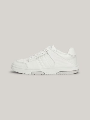 white the brooklyn leather hybrid trainers for men tommy jeans