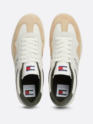 sneakers the greenwich color pop in pelle bianco da uomini tommy jeans