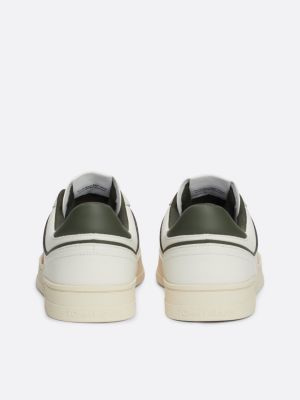 white the greenwich leather colour-pop trainers for men tommy jeans