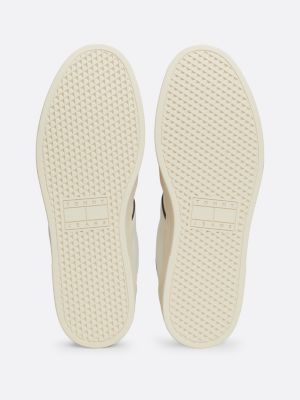 white the greenwich leather colour-pop trainers for men tommy jeans