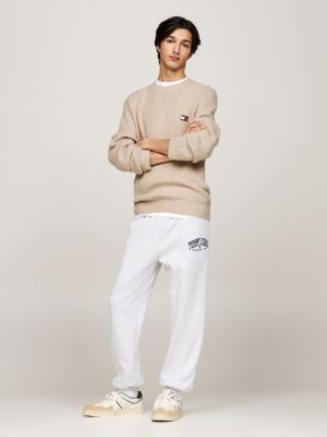 white the greenwich leather colour-pop trainers for men tommy jeans