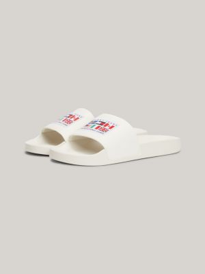 chanclas tommy jeans international games white de hombres tommy jeans