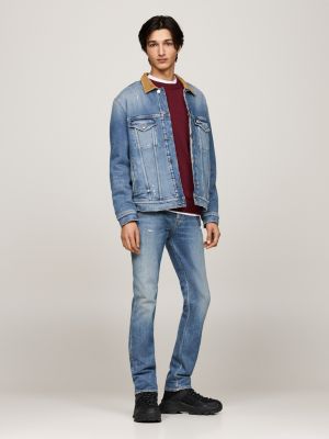 zwart leren hybride laars met profielzool voor heren - tommy jeans