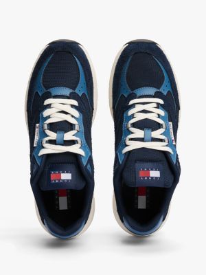 multi color block-sneaker aus wildleder für herren - tommy jeans