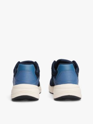 meerdere kleuren colour-blocked sneaker van suède voor heren - tommy jeans