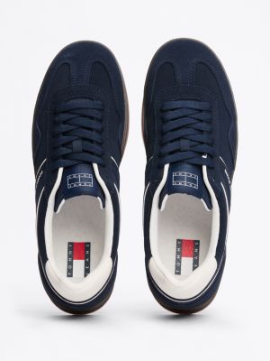 baskets the greenwich en daim plusieurs couleurs pour hommes tommy jeans