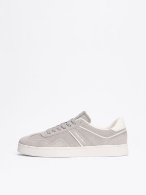 sneakers the greenwich in camoscio grigio da uomini tommy jeans