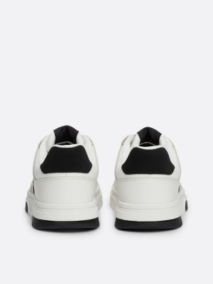 white the brooklyn leather fine cleat trainers for men tommy jeans