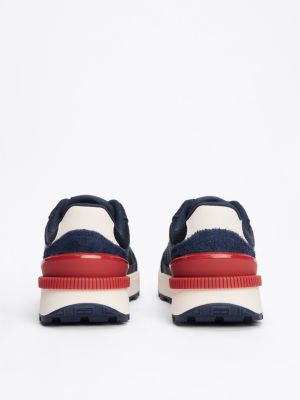 zapatillas color block estilo running multicolor de hombres tommy jeans