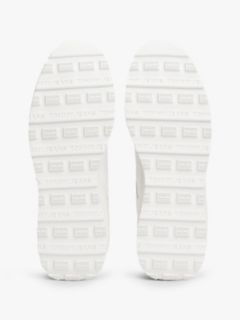 Suede Cleat Mixed Texture Trainers — White 5