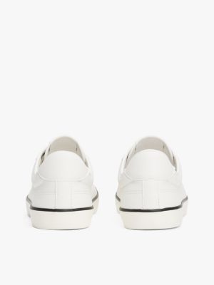 wit sneaker met rubberen neus voor heren - tommy jeans