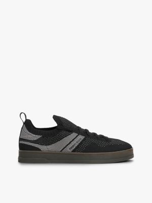 czarny buty sportowe the greenwich dla mężczyźni - tommy jeans