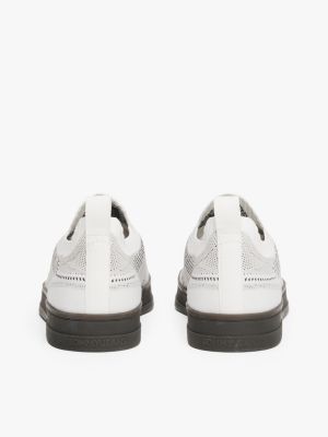 sneakers calzino the greenwich in maglia bianco da uomini tommy jeans