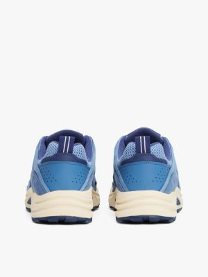 sneakers archive in camoscio blu da uomini tommy jeans