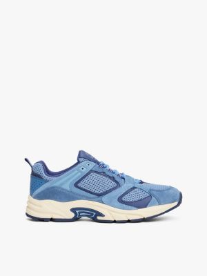 sneakers archive in camoscio blue da uomini tommy jeans