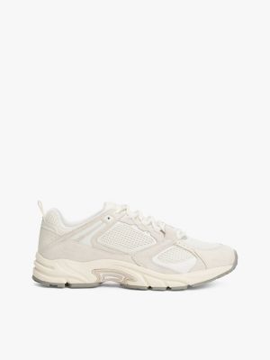 sneakers archive in camoscio beige da uomini tommy jeans