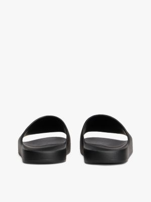 black logo slides for men tommy jeans