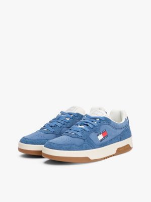 multi suede detail cupsole trainers for men tommy jeans