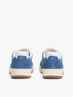 multi suede detail cupsole trainers for men tommy jeans