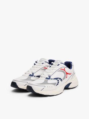 white archive fine cleat trainers for men tommy jeans