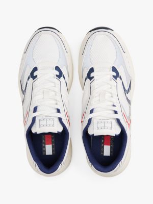 white archive fine cleat trainers for men tommy jeans