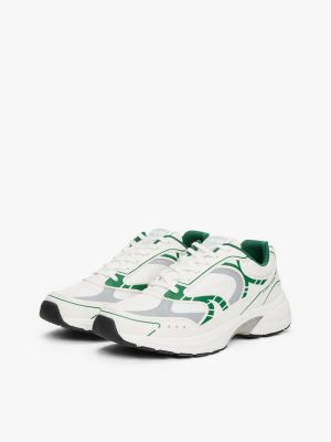 white archive fine cleat trainers for men tommy jeans